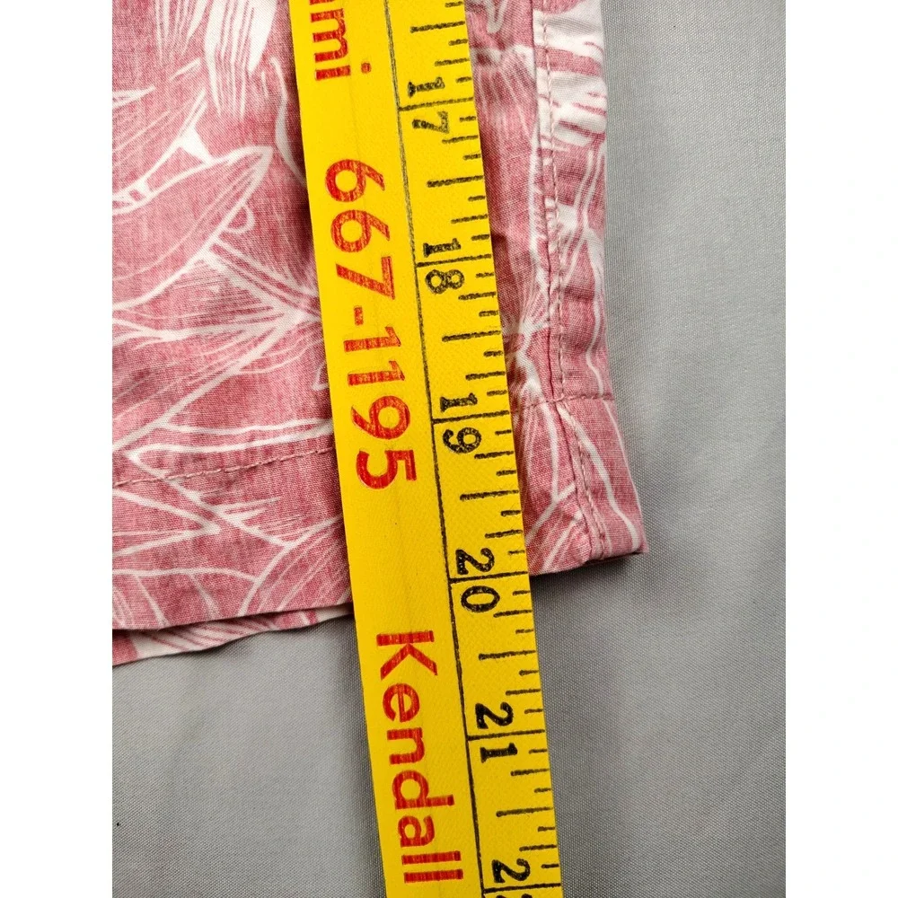 IZOD Saltwater Men's 40 Pink Tropical Palm Leaf Shorts Beach Resort Chino Casual